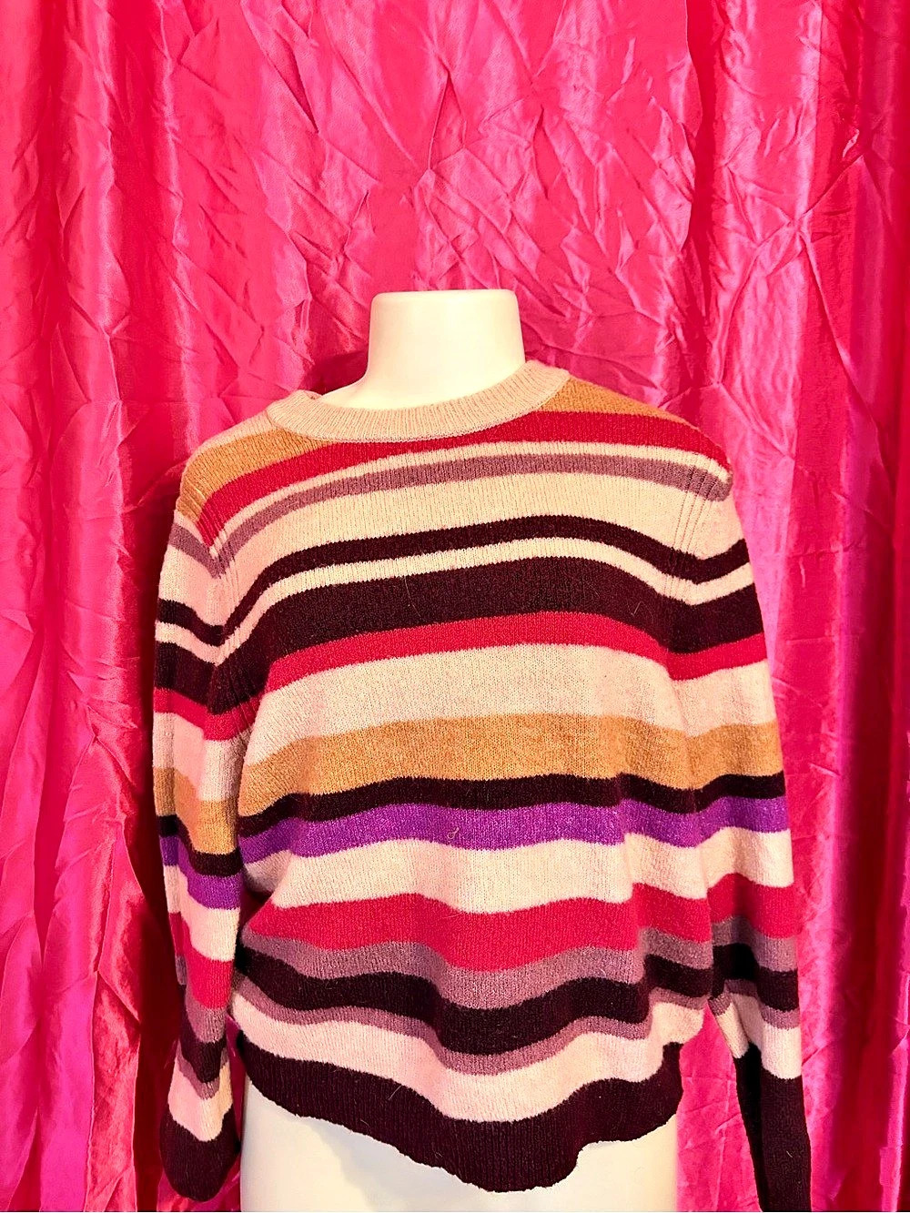 Striped Crewneck Sweater Medium Like New